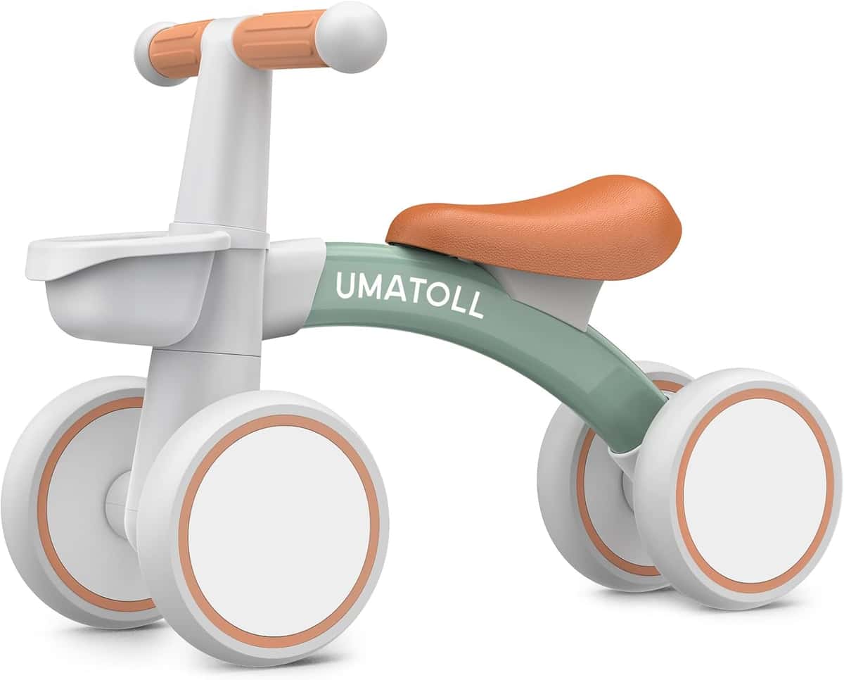 Umatoll Kinder Laufrad ab 1 Jahr mit Korb für Jungen Mädchen