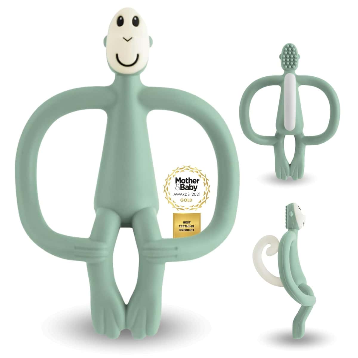 Matchstick Monkey - Beißring Affe Original - Baby Zahnungshilfe - weiche Noppen massieren wundes Zahnfleisch - Silikon BPA-frei - Greifling für Zahnen - ab 3 Monaten