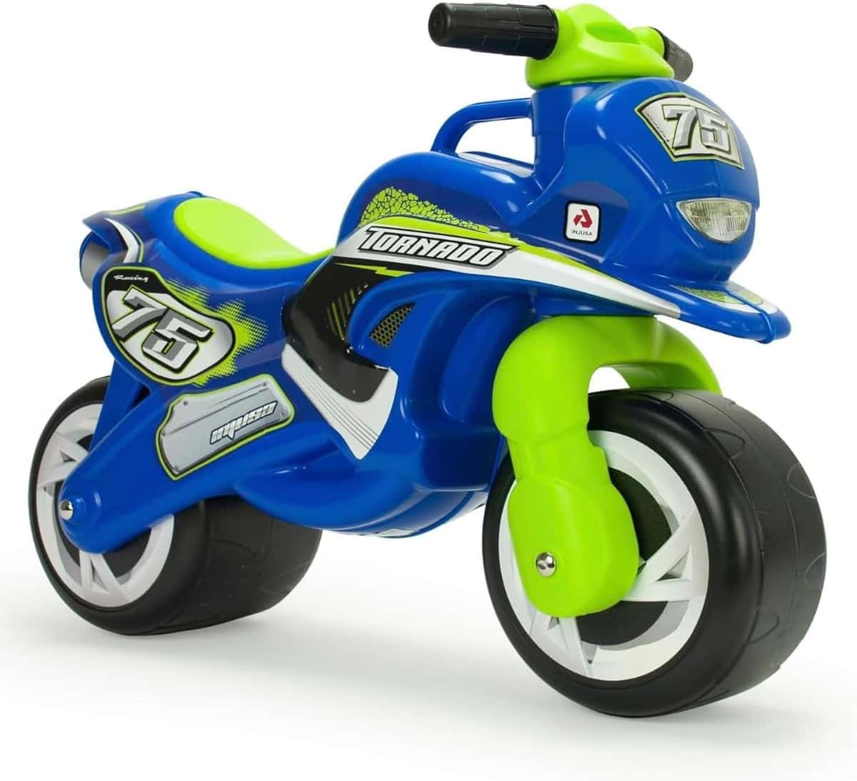 Laufrad Motorrad Kinder ab 18 Monaten Tundra Tornado Blau mit Tragegriff + Breiten Kunststoffrädern + Ergonomisches Design + rutschfeste Dekoration Wasserfest + Stabile Konstruktion 