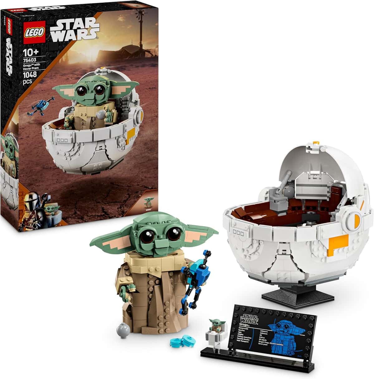 LEGO Star Wars 75403 Grogu in Seiner Repulsorwiege aus The Mandalorian - Minifigur zum Sammeln - Modell zum Bauen, Spielen und Ausstellen