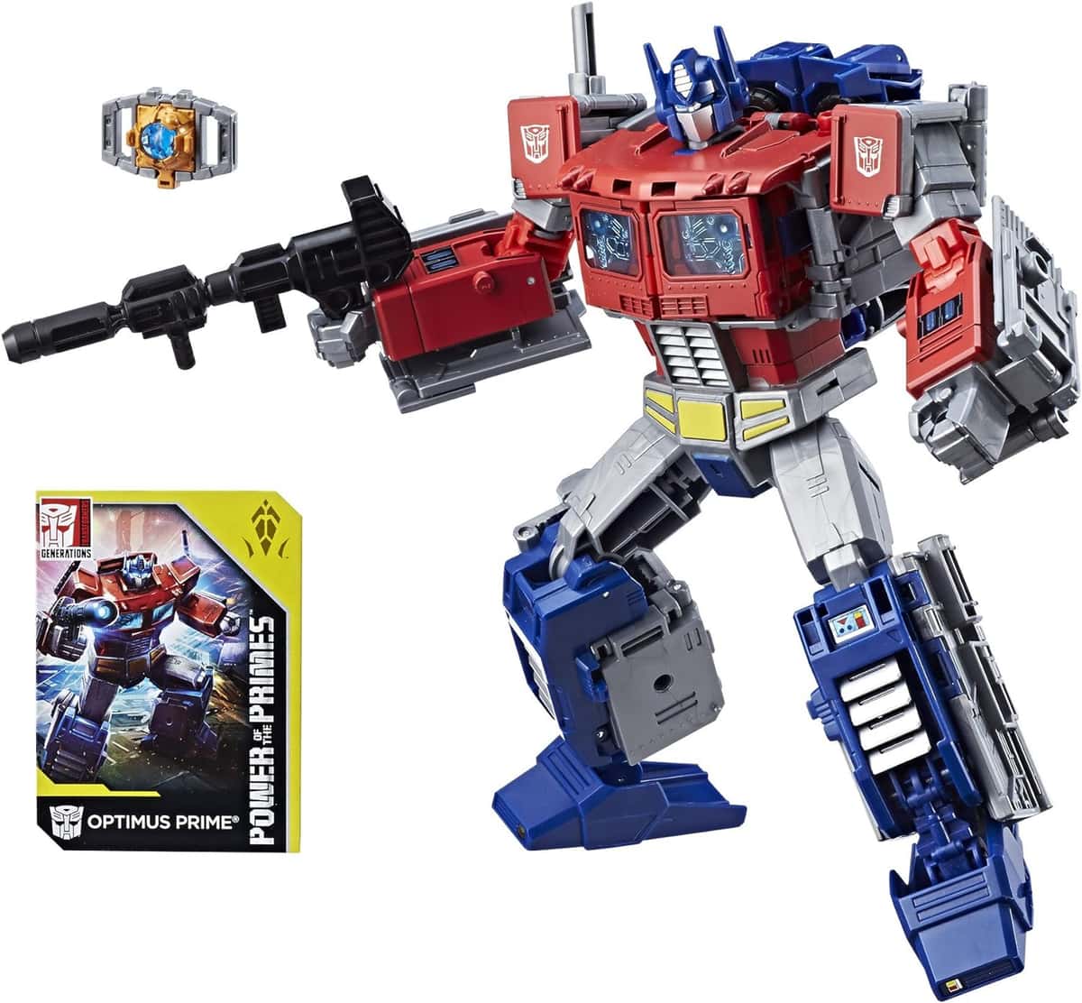 Transformers Generations : Power of The Primes – Leader Class – Optimus Prime – 22cm Actionfigur mit Accessories