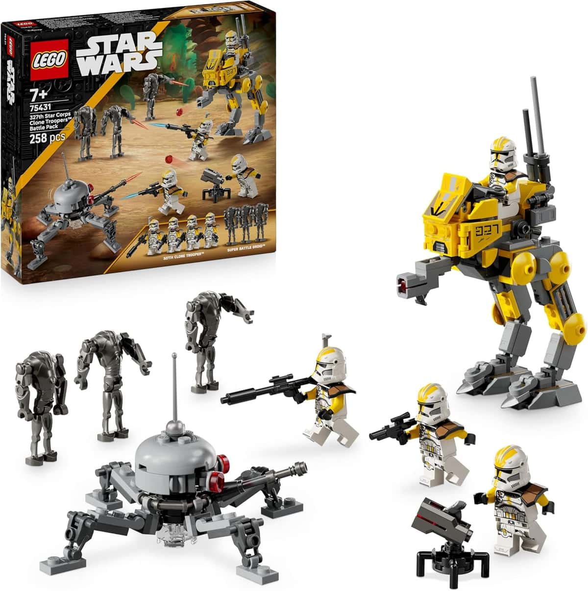 LEGO Star Wars Klonsoldaten des 327. Sternenkorps Battle Pack - Spielzeug für Kinder ab 7 Jahren - Minifiguren zum Bauen und Sammeln 