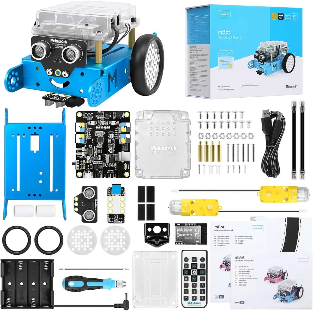 Makeblock mBot Programmierbar Roboter für Kinder, Roboter Bausatz mit App-Fernbedienung, STEM