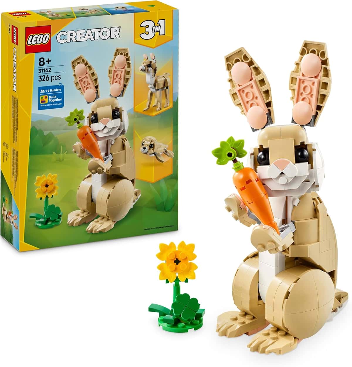 LEGO Creator 3in1 Häschen - Ostergeschenke für Kinder - 3 Spielzeug Tierfiguren: Hase, Lama, Robbe