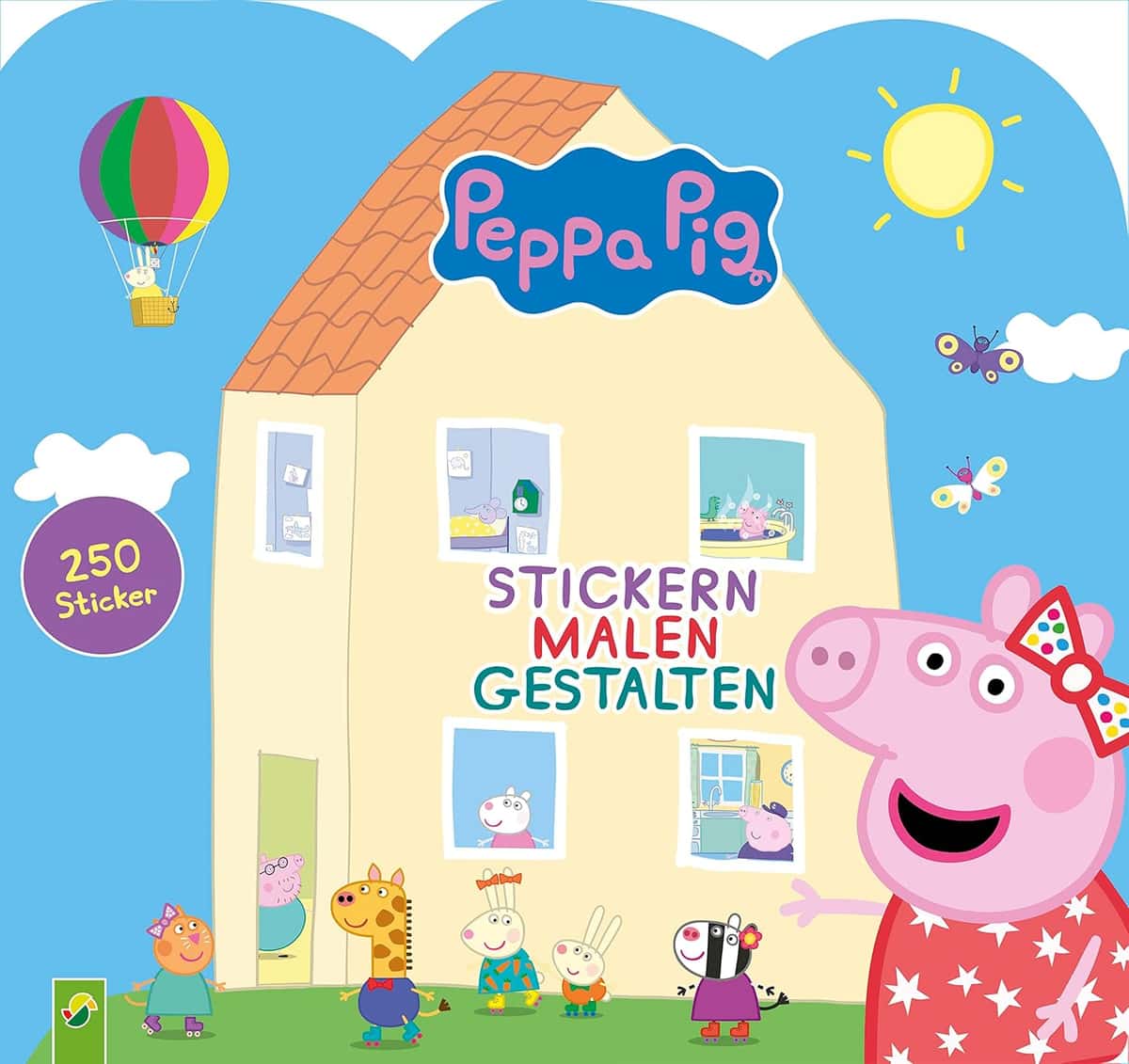Peppa Pig- Stickern Malen Gestalten: Mit 250 tollen Stickern. Stickerbuch I Malbuch für Kinder ab 3 Jahren I Peppa Wutz