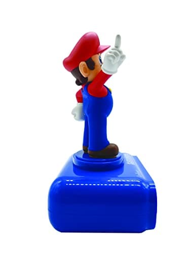 Lexibook, Super Mario, Mario Nightlight Wecker, Sounds und Melodien, hintergrundbeleuchtetes LCD-Display, beleuchtet, Snooze, Blau – Bild 3