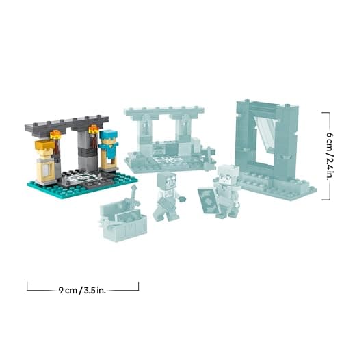 LEGO Minecraft Die Waffenkammer - Spielzeug mit Netherportal, inkl. Alex & Waffenschmied Figuren -Zubehör wie Goldaxt, Schwerter & Schild – Bild 3