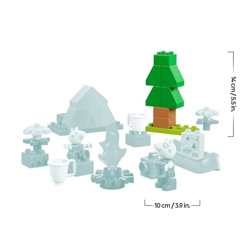 DUPLO Peppa Pig Campingausflug mit Papa Wutz – Montessori Spielzeug für Mädchen & Jungen ab 2 Jahren  – Bild 3