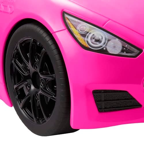 Barbie HBT92 - Cabrio-Fahrzeug, pink mit rollenden Rädern und realistischen Details, 2-Sitzer, Spielzeug Geschenk für Kinder ab 3 Jahren – Bild 3