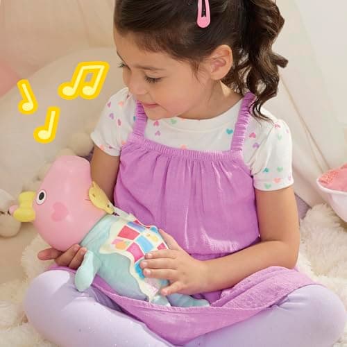 Peppa Pig Grunz und Kuschel Evie interaktive Babypuppe mit 20 Geräuschen und vielen Funktionen, Spielzeug-Set für Kinder ab 3 Jahren – Bild 3