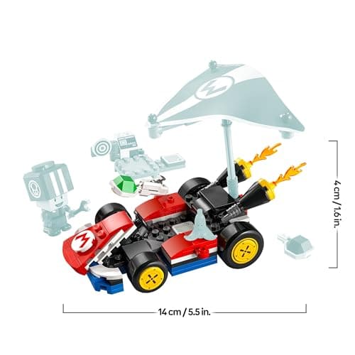 LEGO Super Mario: Mario Kart – Standard-Kart, Nintendo Sammlerstück, Geschenk für Kinder, lässt Jungen, Mädchen und Gamer ab 7 Jahren selbstständig Spielen, Abenteuer Spielzeug mit Toad Figur – Bild 3