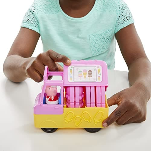Play-Doh Peppas Eiswagen Bastel-Set, Peppa und Schorsch Figuren und viele Accessoires und Formen, kreatives für Kinder ab 3 Jahren – Bild 2