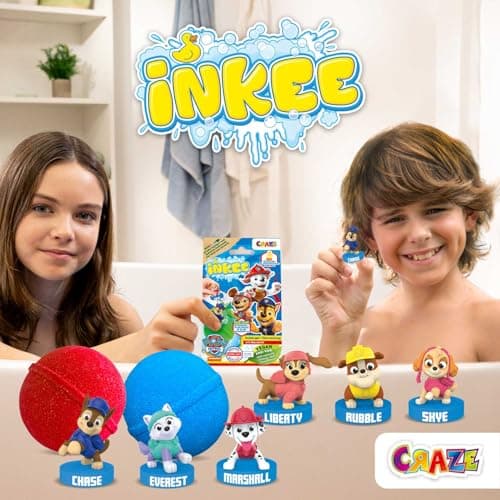 INKEE SURPRISE PAW PATROL, Badebombe Kinder mit Überraschung, Badekugel 80g mit Paw Patrol Stempel, Cola-Gummi Duft, Schaum-Effekt – Bild 5