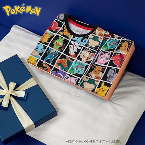 Pokemon Schlafanzug Jungen, Sommer Pyjama Set mit T-Shirt und Schlafhose Shorts – Bild 4