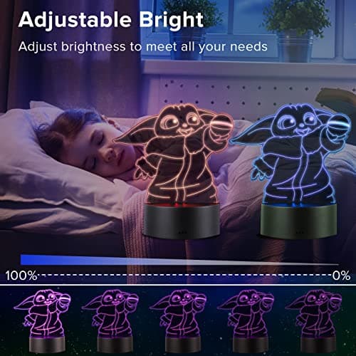 Fantasy Figure Lampe-3d Led Acrylic Nachtlicht 16 Farben Wechselnde Touch Mit Fernbedienung,Dekorative Lichter Für Kinderzimmer – Bild 6