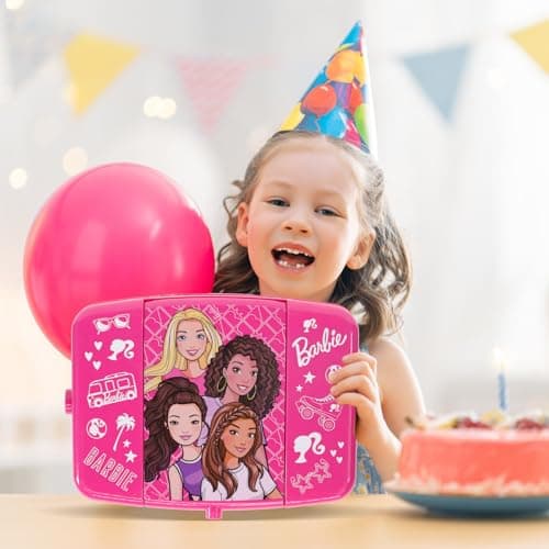 Townley Girl Barbie Beauty Vanity Set mit beleuchtetem Spiegel | Enthält Lipgloss, Lidschatten, Pinsel, Nagellack, Zubehör und mehr! Ab 6 Jahren – Bild 2