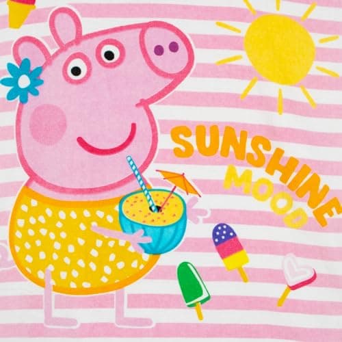 Peppa Pig Handtuch | Badeponcho Kinder | Poncho Handtuch Mit Kapuze | Einheitsgröße Rosa – Bild 4