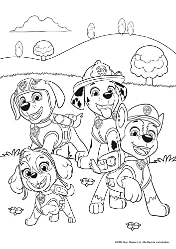 PAW Patrol Kindergartenheft: Mein liebster Malblock: Mehr als 60 großflächige Malvorlagen | mit Rubble, Marshall und Co. für Kinder ab 3 Jahren – Bild 8