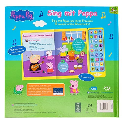 PI Kids Peppa Pig - Sing mit Peppa - 27-Button-Soundbuch für Kinder ab 3 Jahren - mit bekannten Kinderliedern und Geräuschen - Peppa Wutz: Tönendes Buch – Bild 3