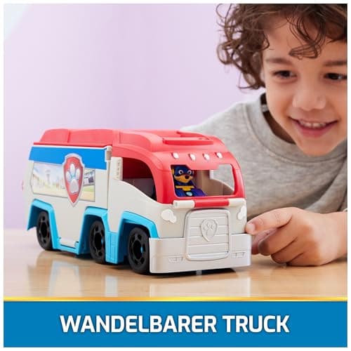 PAW PATROL - Mini-Patroller Pup Squad Teamfahrzeug mit Chase, Transformer Spielzeug mit Startrampe, für Kinder ab 3 Jahren, 25cm – Bild 4