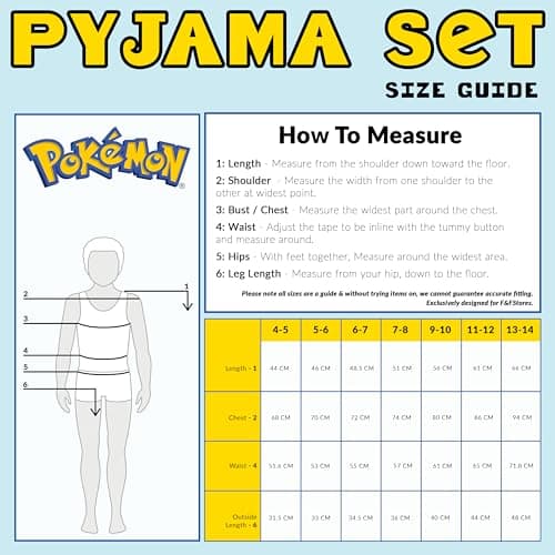 Pokemon Schlafanzug Jungen, Sommer Pyjama Set mit T-Shirt und Schlafhose Shorts – Bild 7
