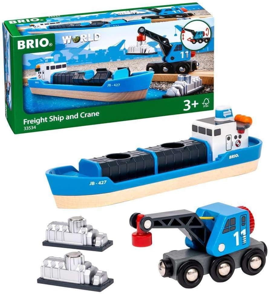 BRIO World - Containerschiff mit Kranwagen – Bild 1