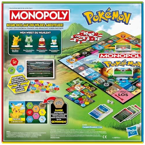 Monopoly Pokémon Edition Brettspiel - Deutsch Fassung – Bild 6