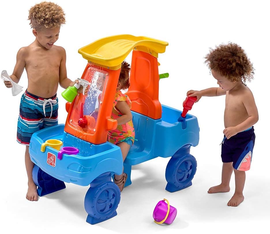 STEP2 Car Wash Splash Center Auto Wasserspieltisch | Großer Wassertisch mit 13-teiligem Zubehörset – Bild 1