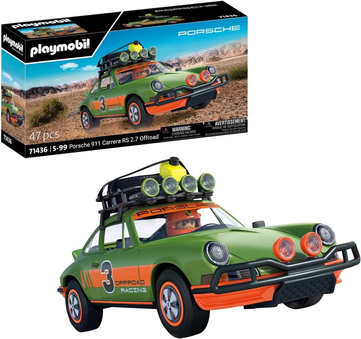 PLAYMOBIL Porsche 911 Carrera RS 2.7 Offroad, actionreiche Fahrten durch jedes Gelände, mit vielfältigen Funktionen – Bild 1