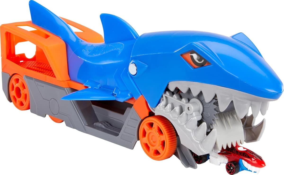 Hot Wheels GVG36 - Hungriger Hai-Transporter-Spielset mit 1 Fahrzeug im Maßstab – Bild 3