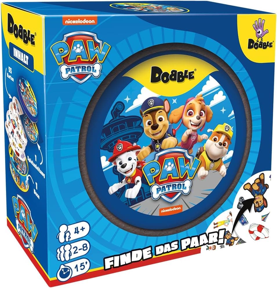 Zygomatic, Dobble Paw Patrol, Eco-Sleeves, Kinderspiel, Kartenspiel, 2-8 Spieler, Ab 4+ Jahren – Bild 1