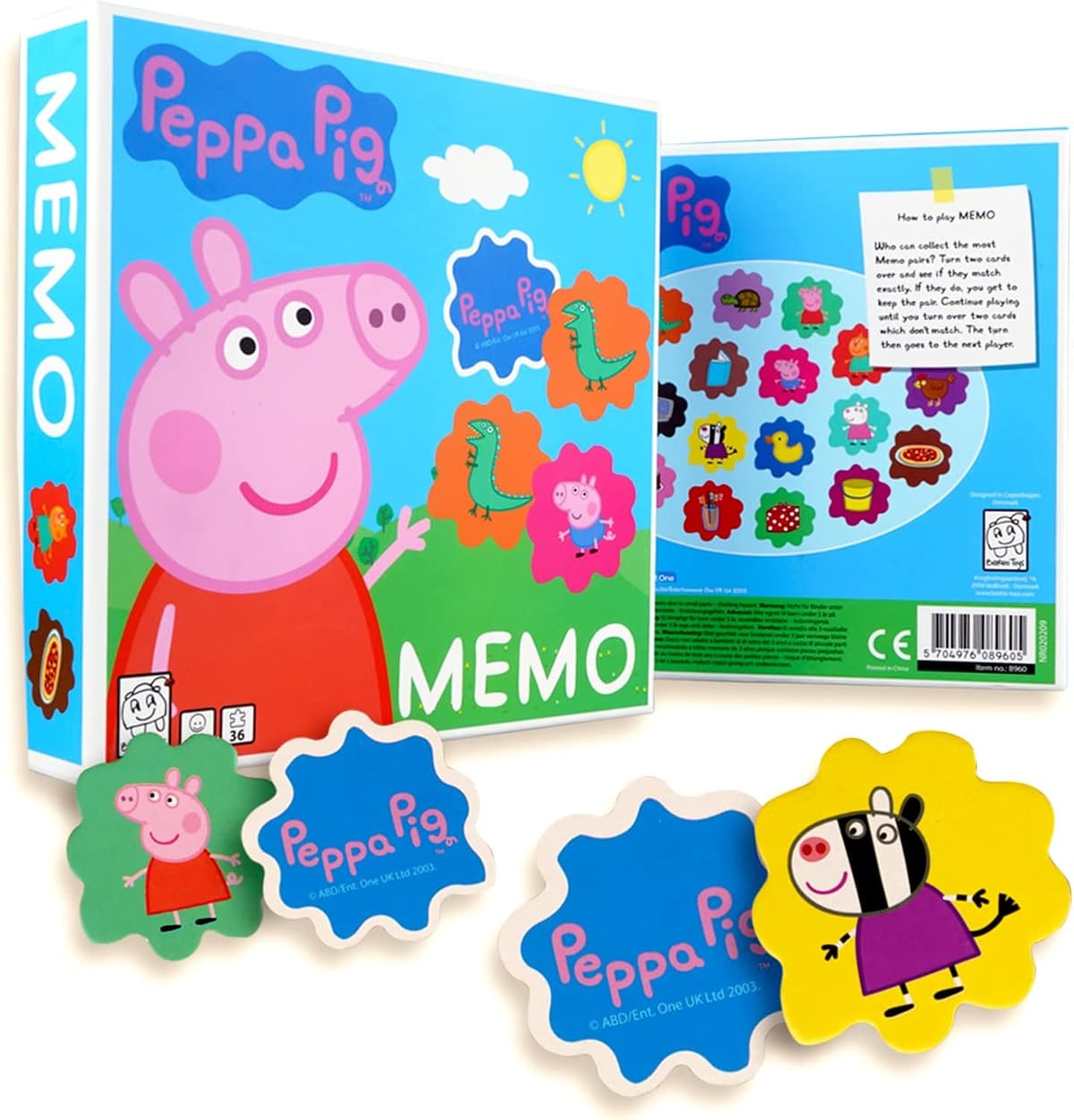 Barbo Toys - Peppa Wutz - Memory Spiel für Kinder ab 3 Jahre - Kinder Kartenspiel mit 36 Karten - Pädagogische Kinderspiele - Peppa Pig - Lernspiele ab 3 Jahren – Bild 1