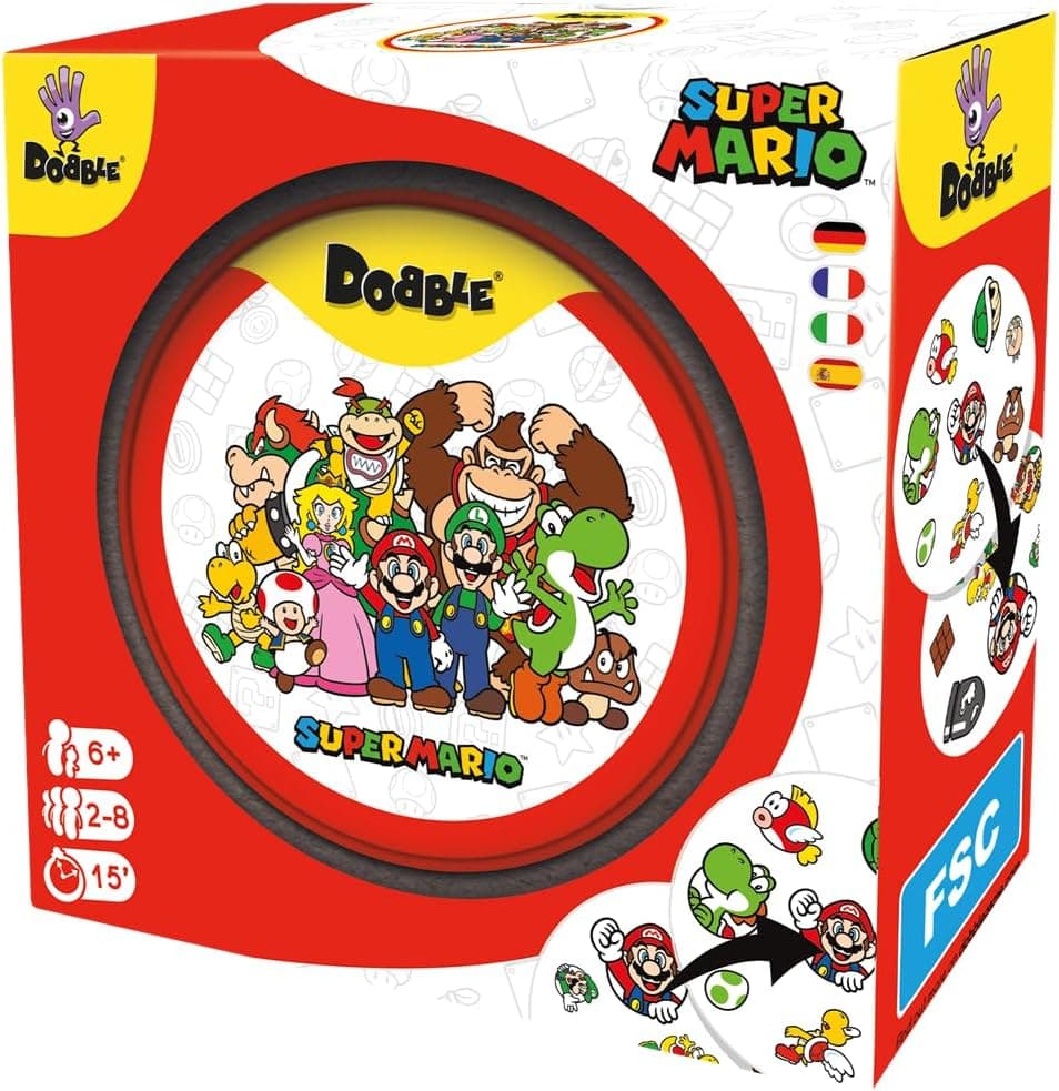 Zygomatic, Dobble Super Mario, Familienspiel, Kartenspiel, 2-8 Spieler, Ab 6+ Jahren – Bild 1