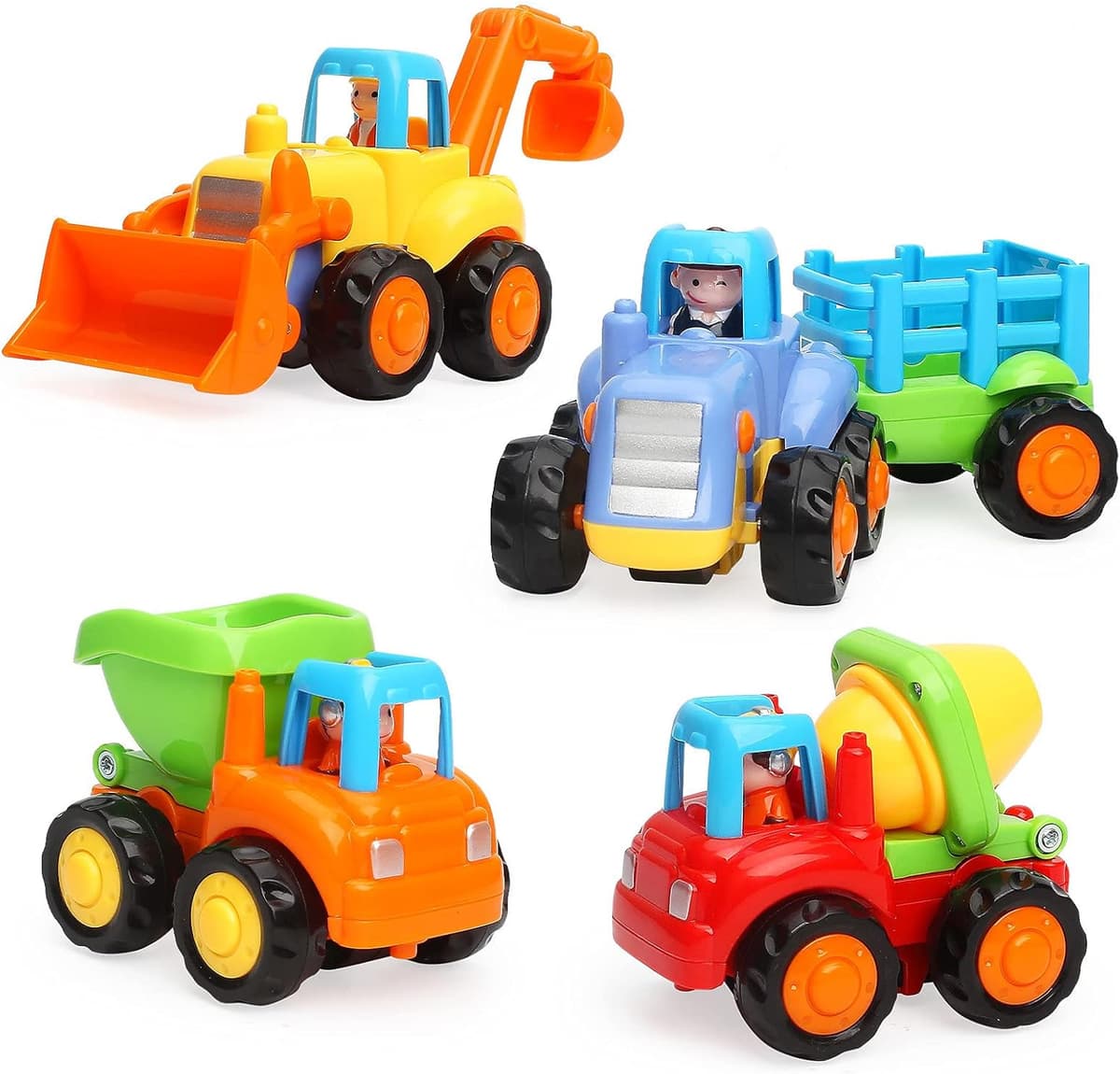 TINOTEEN Baby Spielzeugauto Spielsachen Baufahrzeuge Push and Go – Bild 1