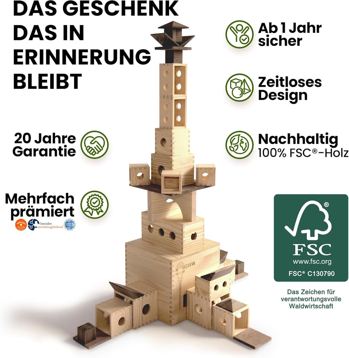 Matzbox - Montessori Kreativspielzeug aus Holzbausteinen – Bild 5