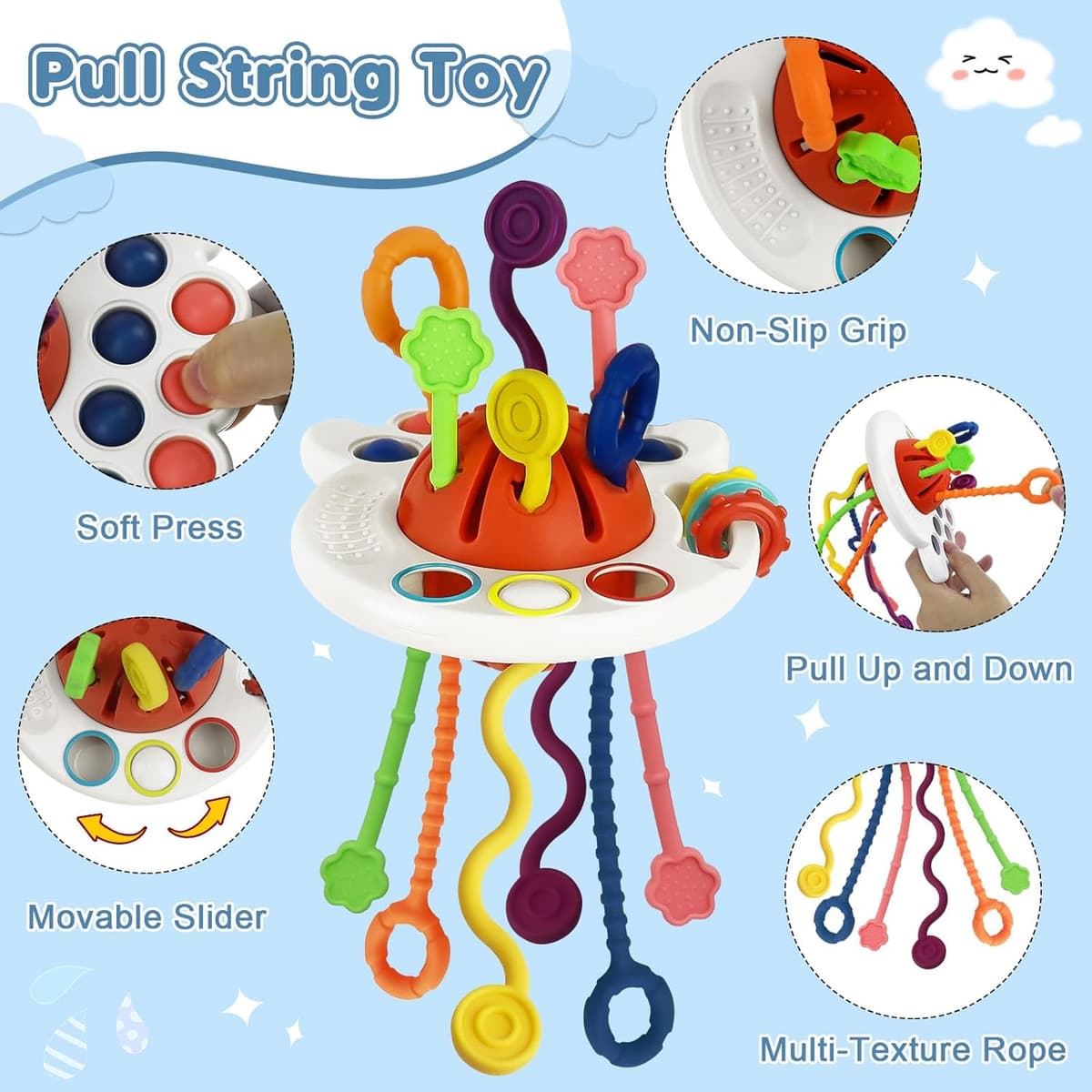 6 in 1 Baby Spielzeug, Montessori Spielzeug für Babys – Bild 5