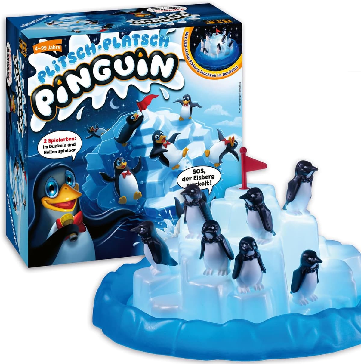 Ravensburger - Plitsch Platsch Pinguin - großer Spielspaß mit Geschicklichkeitsfaktor für Kinder und Erwachsene – Bild 1