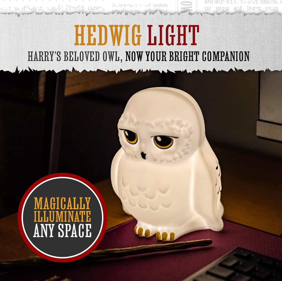 Harry Potter Hedwig Nachtlicht – Harry Potter Dekor – Schlafzimmer Nachtlicht für Kinder – Bild 4