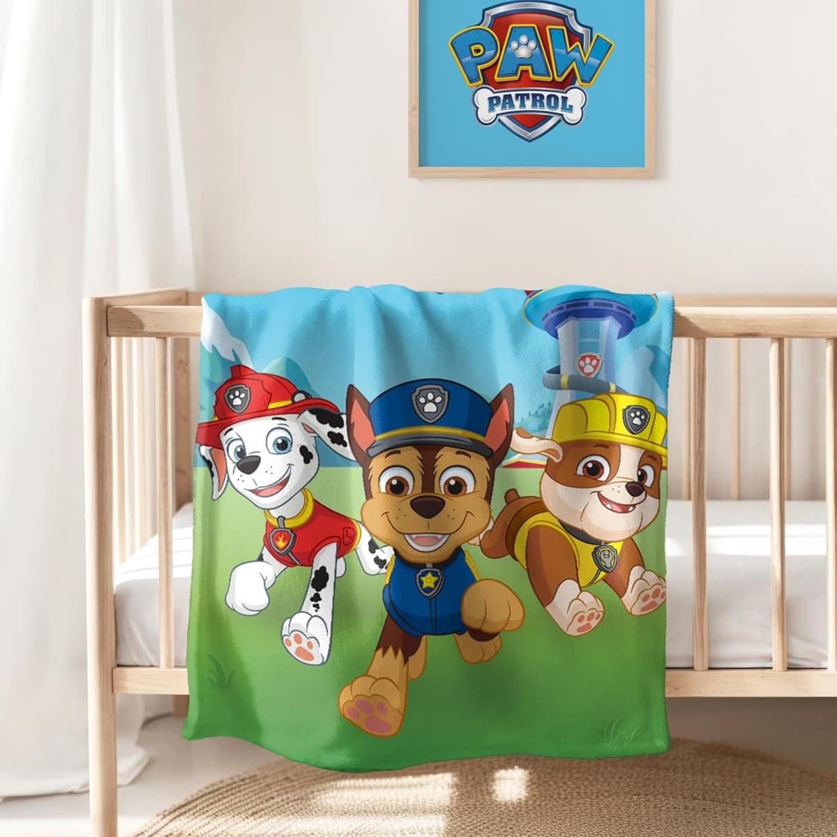Kinder-Decke Paw Patrol kuschelig & weich 130x170 cm · Fleece-Decke für Mädchen und Jungen – Bild 1