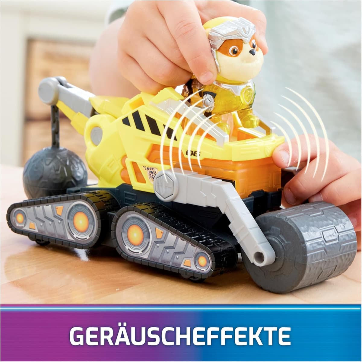 Spin Master PAW Patrol: Der Mighty Kinofilm, Superhelden-Basis-Fahrzeug von Rubble – Bild 4