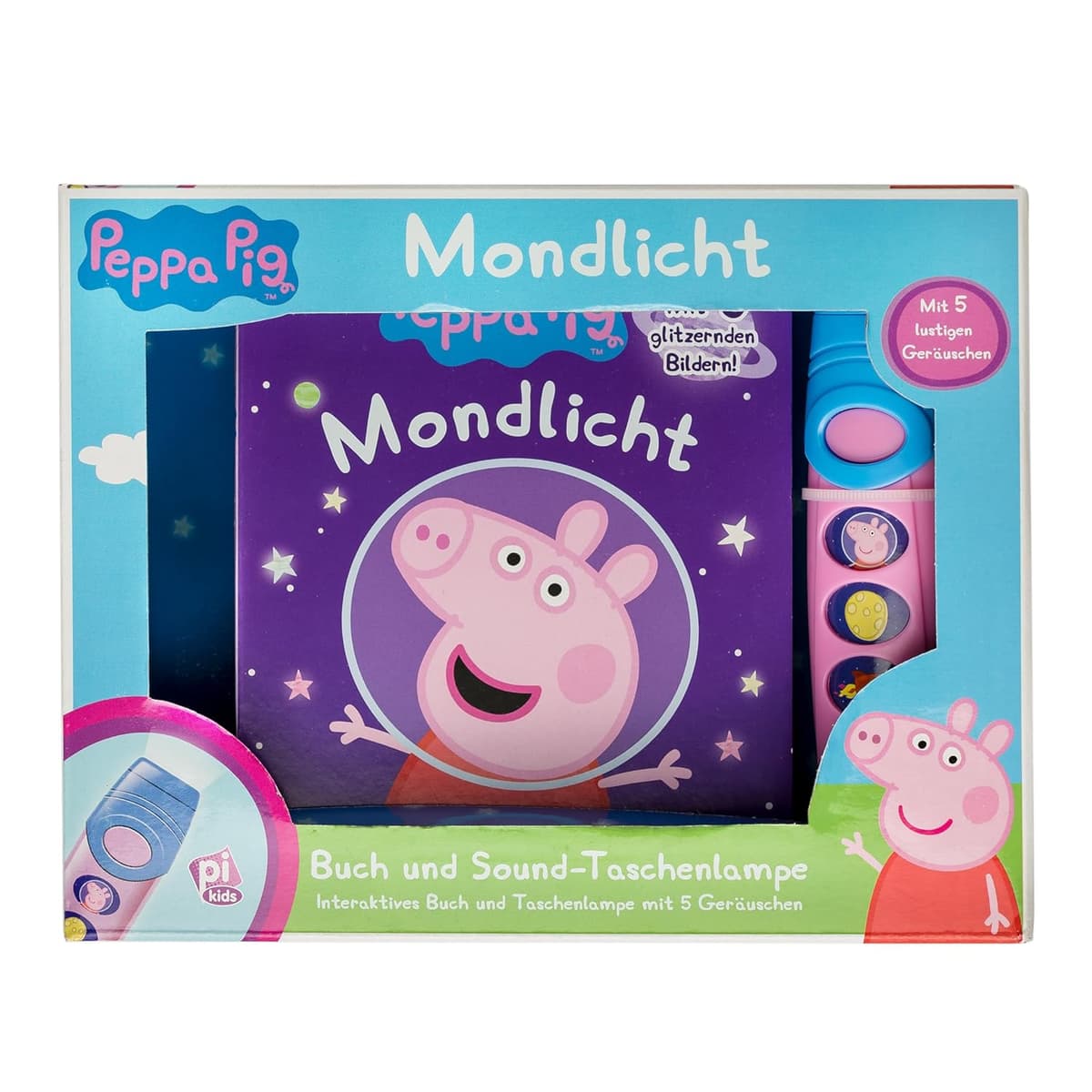 Peppa Pig - Pop-Up-Buch mit Taschenlampe - Bilderbuch mit 5 lustigen Geräuschen: Interaktives Buch und Taschenlampe mit 5 lustigen Geräuschen – Bild 1