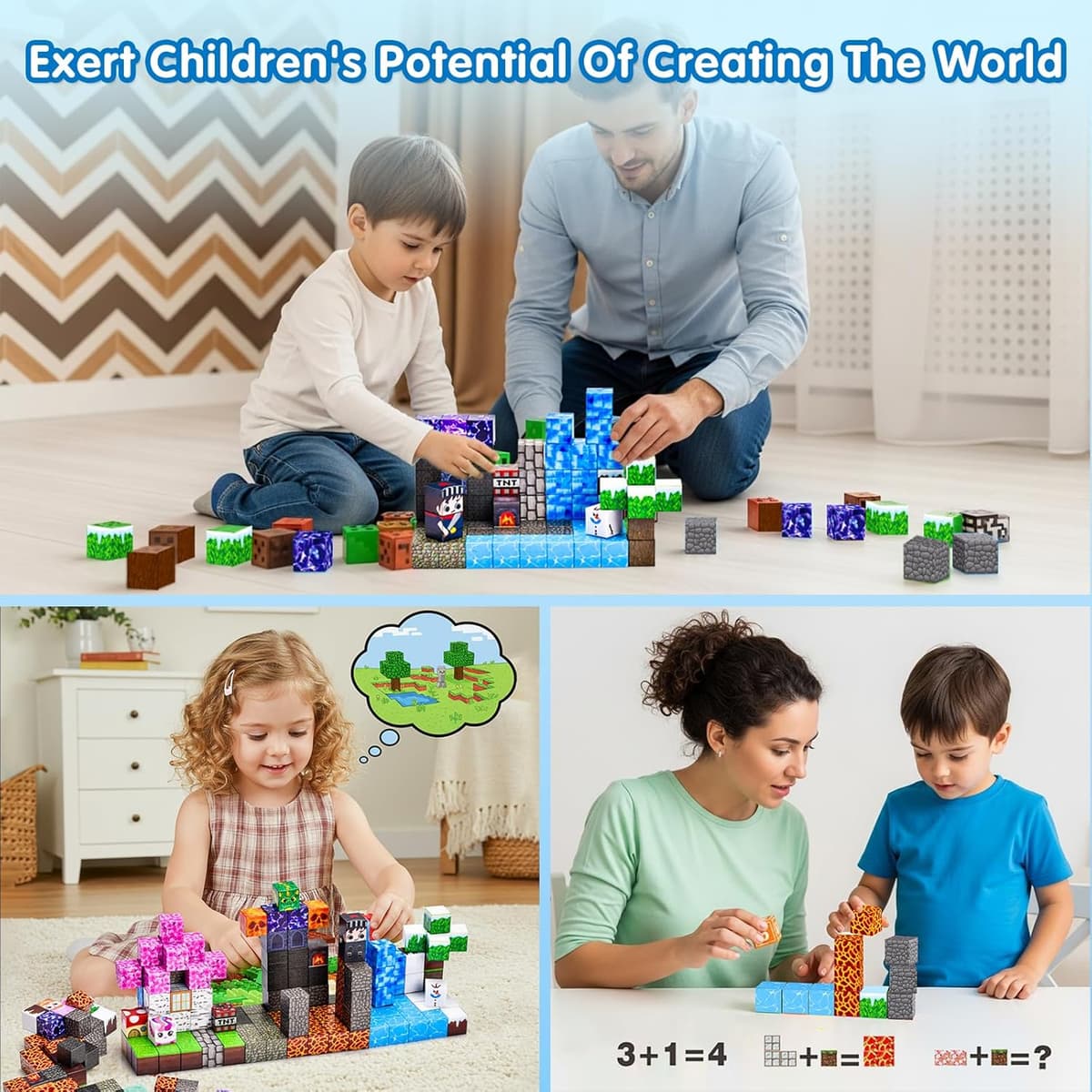 Mine Magnet Welt Kreative Montessori Magnetisches Spielzeug für Jungen und Mädchen – Bild 3