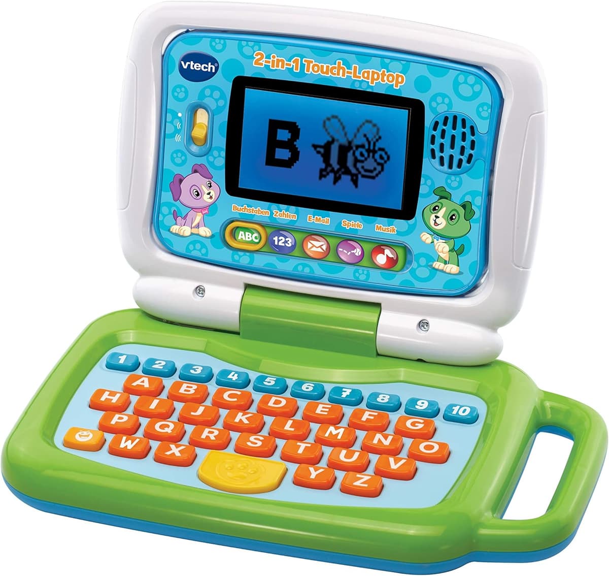 VTech 2-in-1 Touch-Laptop – Lerncomputer und Touch-Tablet zum Lernen von Buchstaben und Zahlen – Bild 1