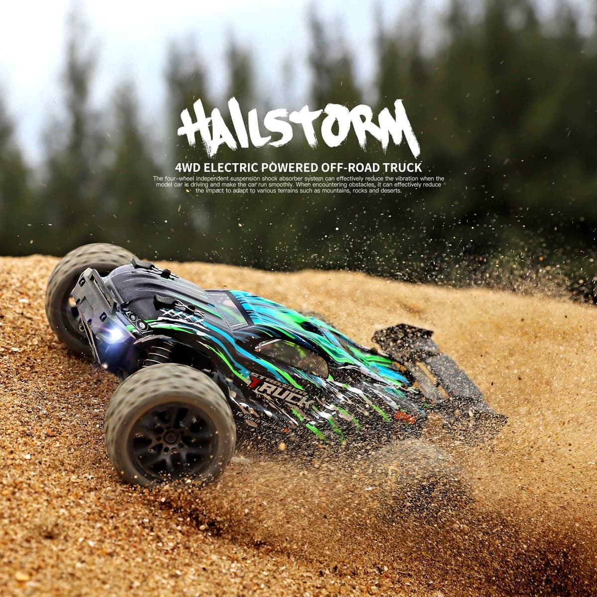 HAIBOXING Ferngesteuertes Auto, 2,4 GHz 1:18 Proportional 4WD 36+ km/h – Bild 2