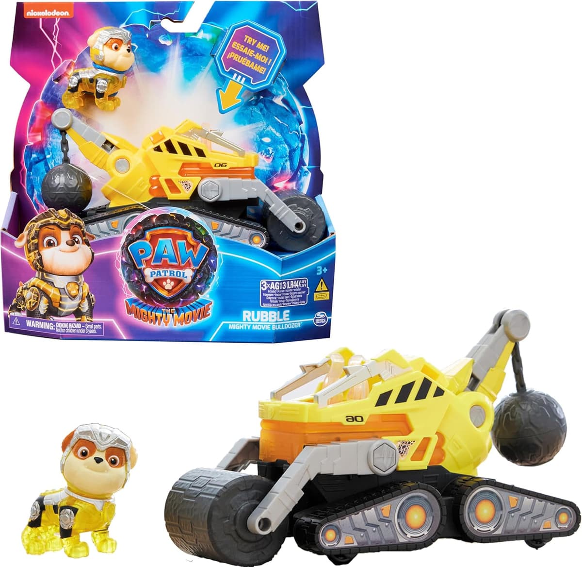 Spin Master PAW Patrol: Der Mighty Kinofilm, Superhelden-Basis-Fahrzeug von Rubble – Bild 1