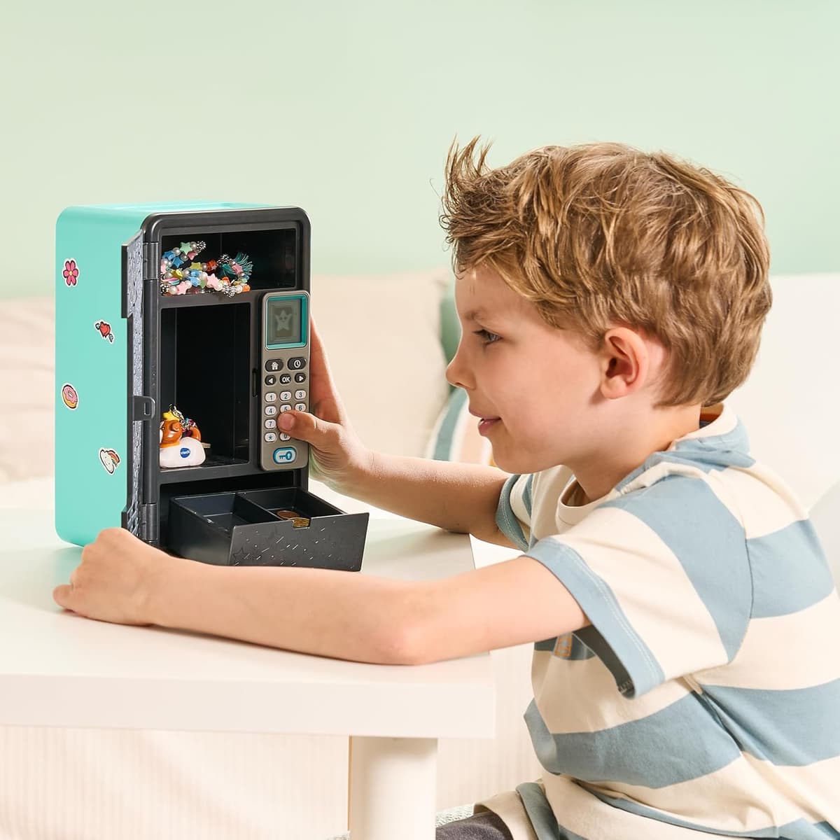 Vtech Kidisecrets Traumtresor – Tresor mit Zahlencode zum Aufbewahren von Geheimnissen – Mit Spielen, Musik und Aufklebern – Bild 3