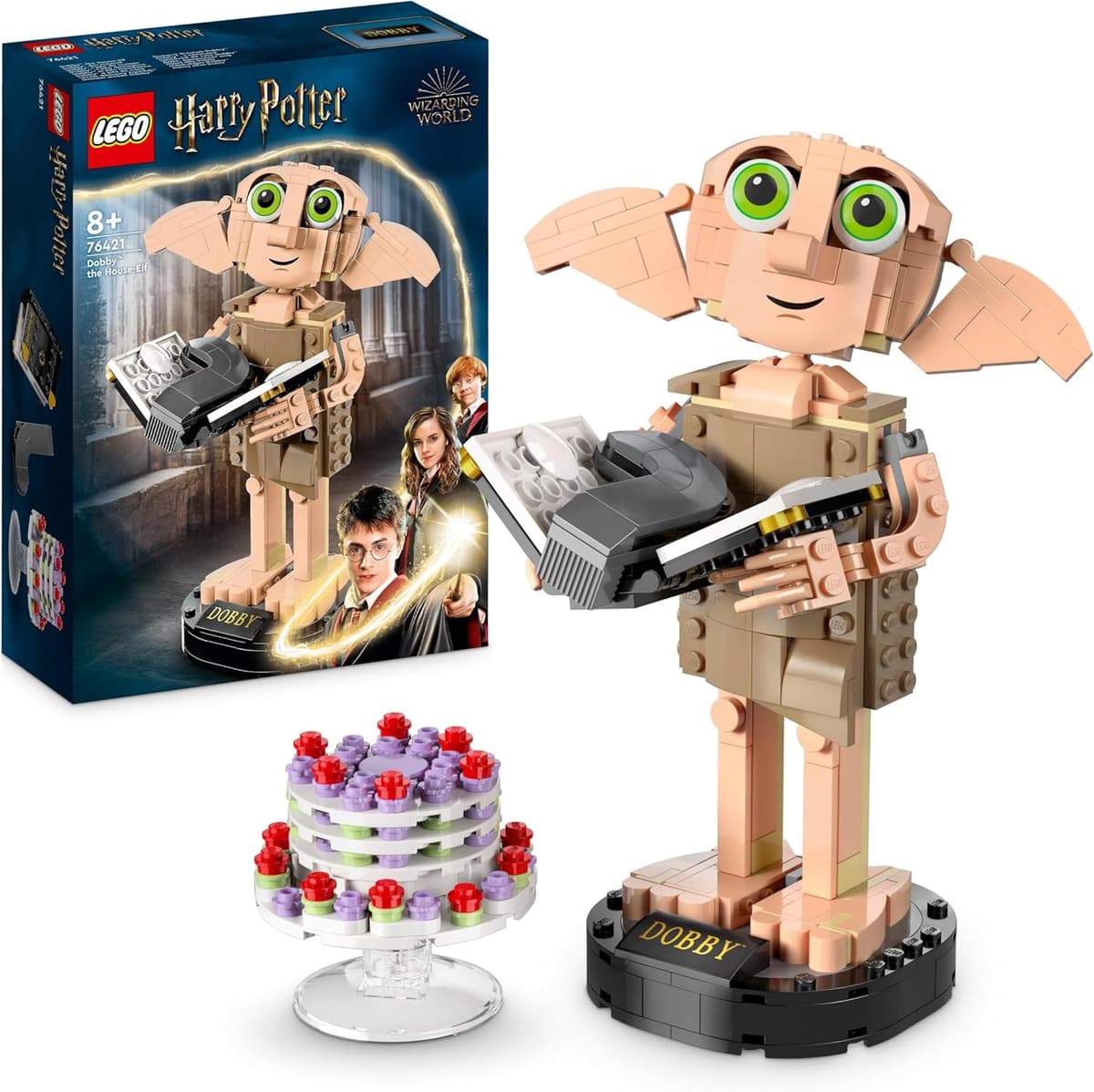 LEGO Harry Potter Dobby der Hauself Set, bewegliche ikonische Figur, Spielzeug, Schlafzimmer Accessoire & Deko – Bild 1