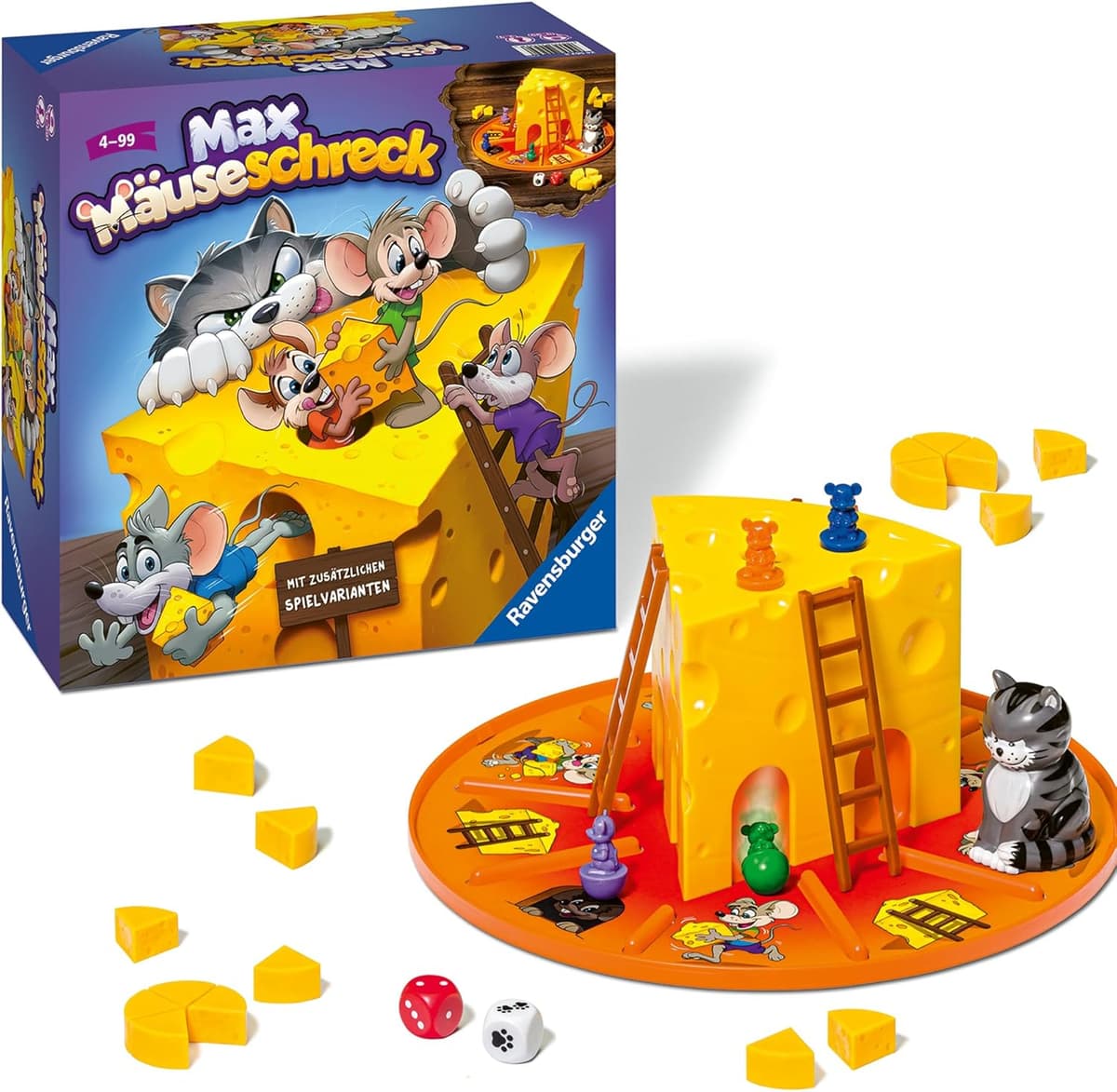 Ravensburger Kinderspiele - Max Mäuseschreck - Würfelspiel für 2 bis 4 Spieler – Bild 1