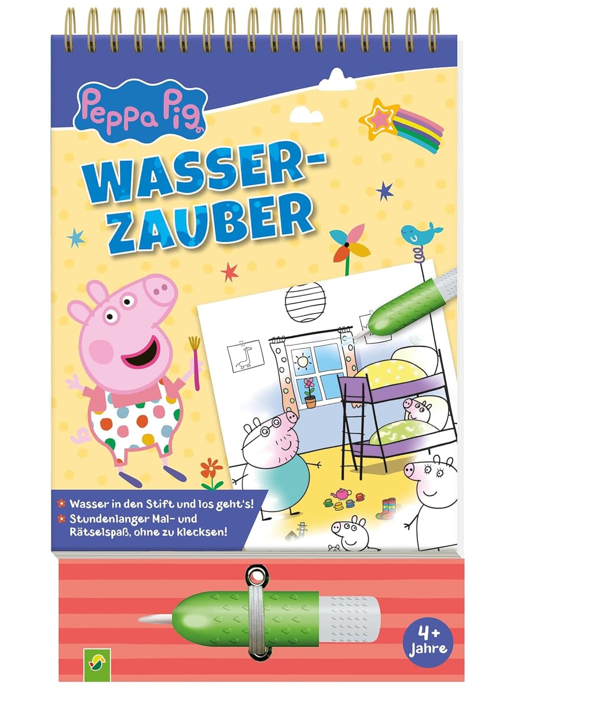 Peppa Pig Wasserzauber - einfach mit Wasser malen: Malbuch mit Wassertankstift für Kinder ab 3 Jahren – Bild 1