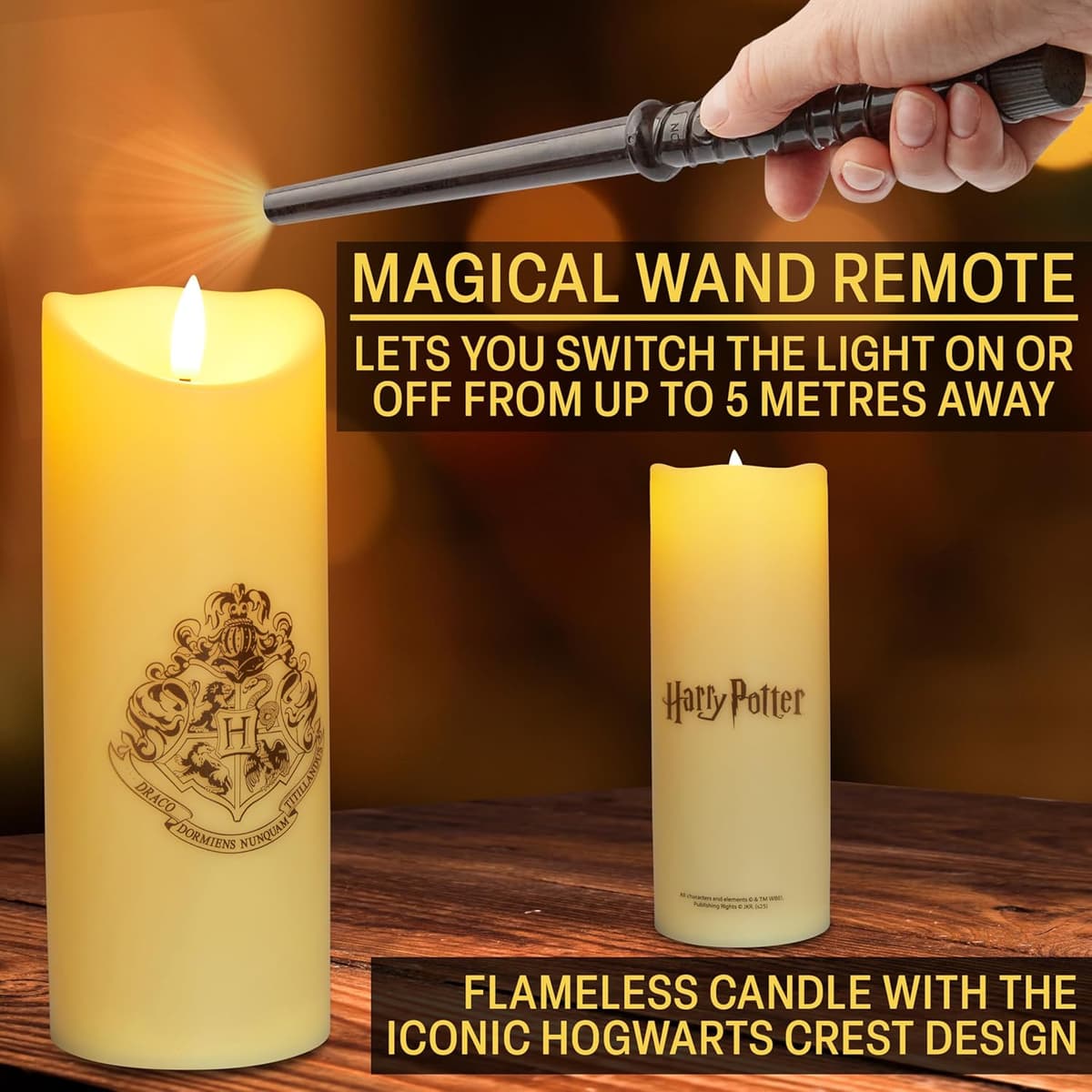 Harry Potter LED Kerze Mit Zauberstab Fernbedienung – Bild 2